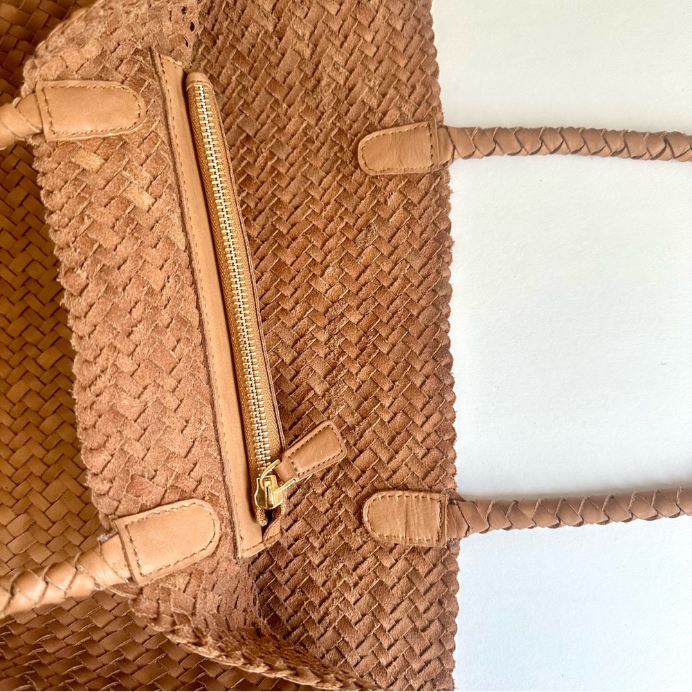 Madewell The Signature Woven Leather Tote Burnt Sienna EUC - Picture 8 of 13